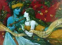 Krishna with Radha by Subrata Das