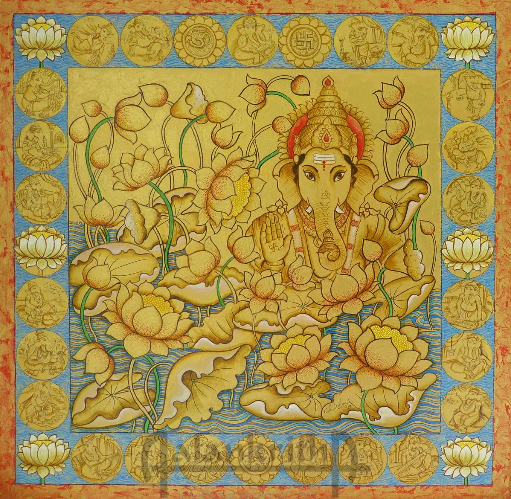 Golden Ganesh by Udaya Chiluveru