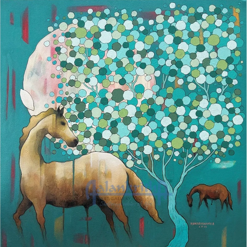 Horse and Nature by Kumaraswamy B